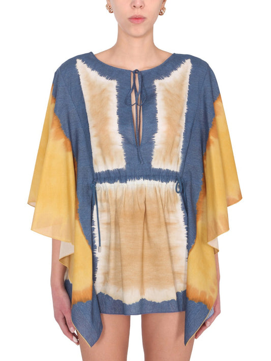 Alberta Ferretti Women Tie Dye Print Caftan