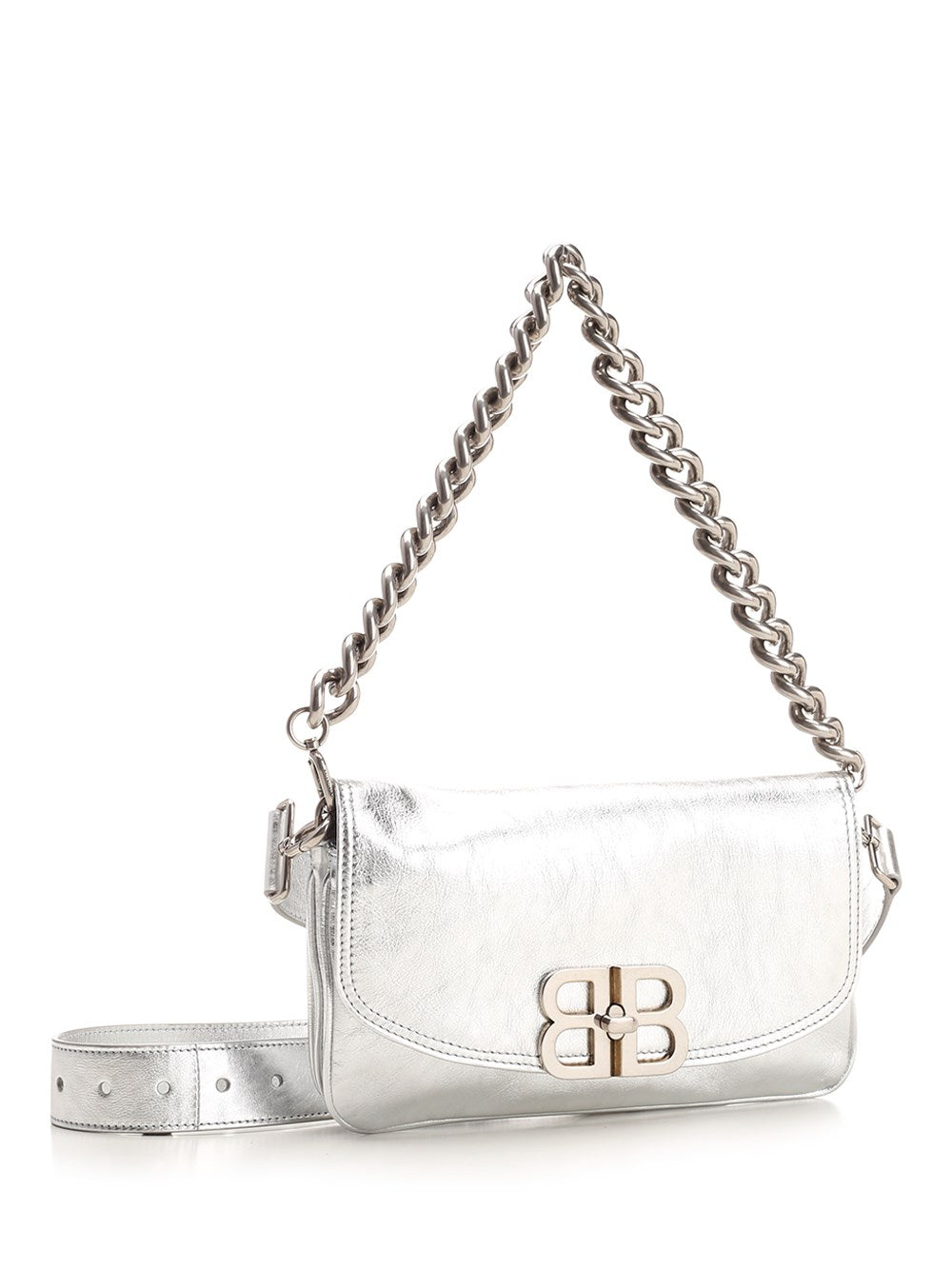 Balenciaga Women "Flap Bb Soft" Small Shoulder Bag