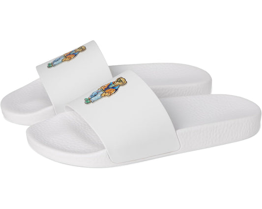 Men's Polo Ralph Lauren Polo Bear Slide White Beach Shop Bear