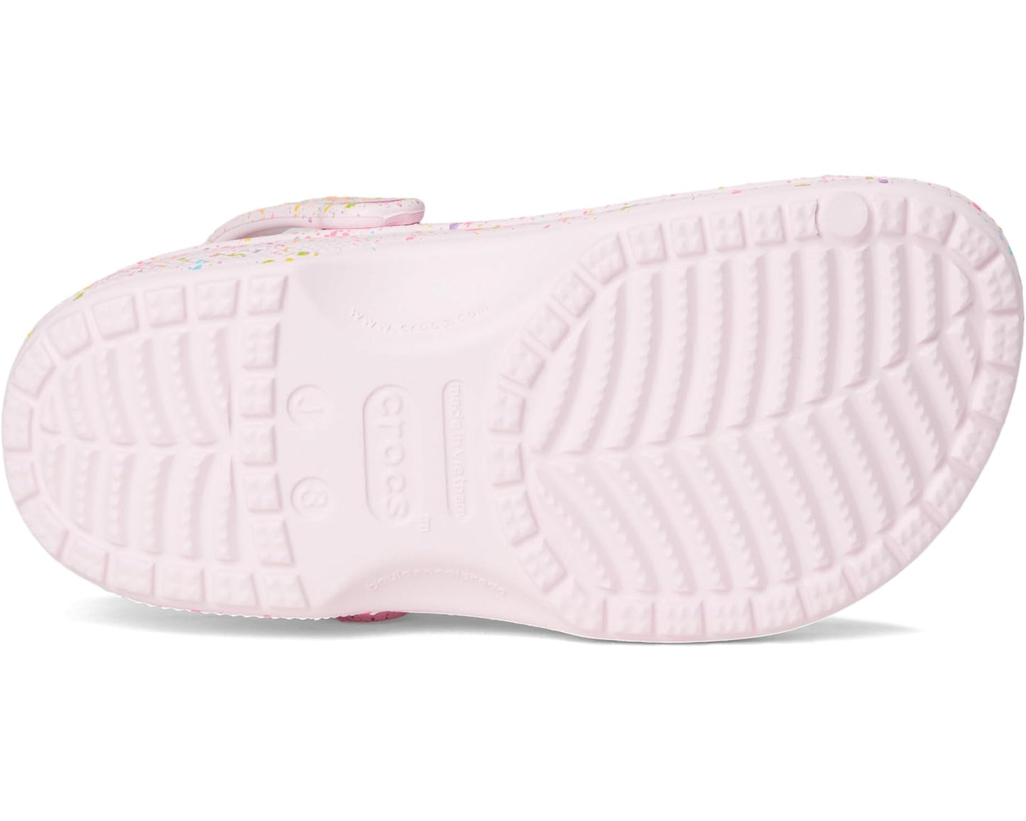 Unisex Crocs Kids Classic Clogs with Patterns and Graphics Pink Milk/Multi
