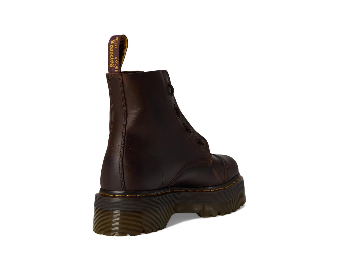 Unisex Dr. Martens Sinclair Leather Platform Boots Dark Brown
