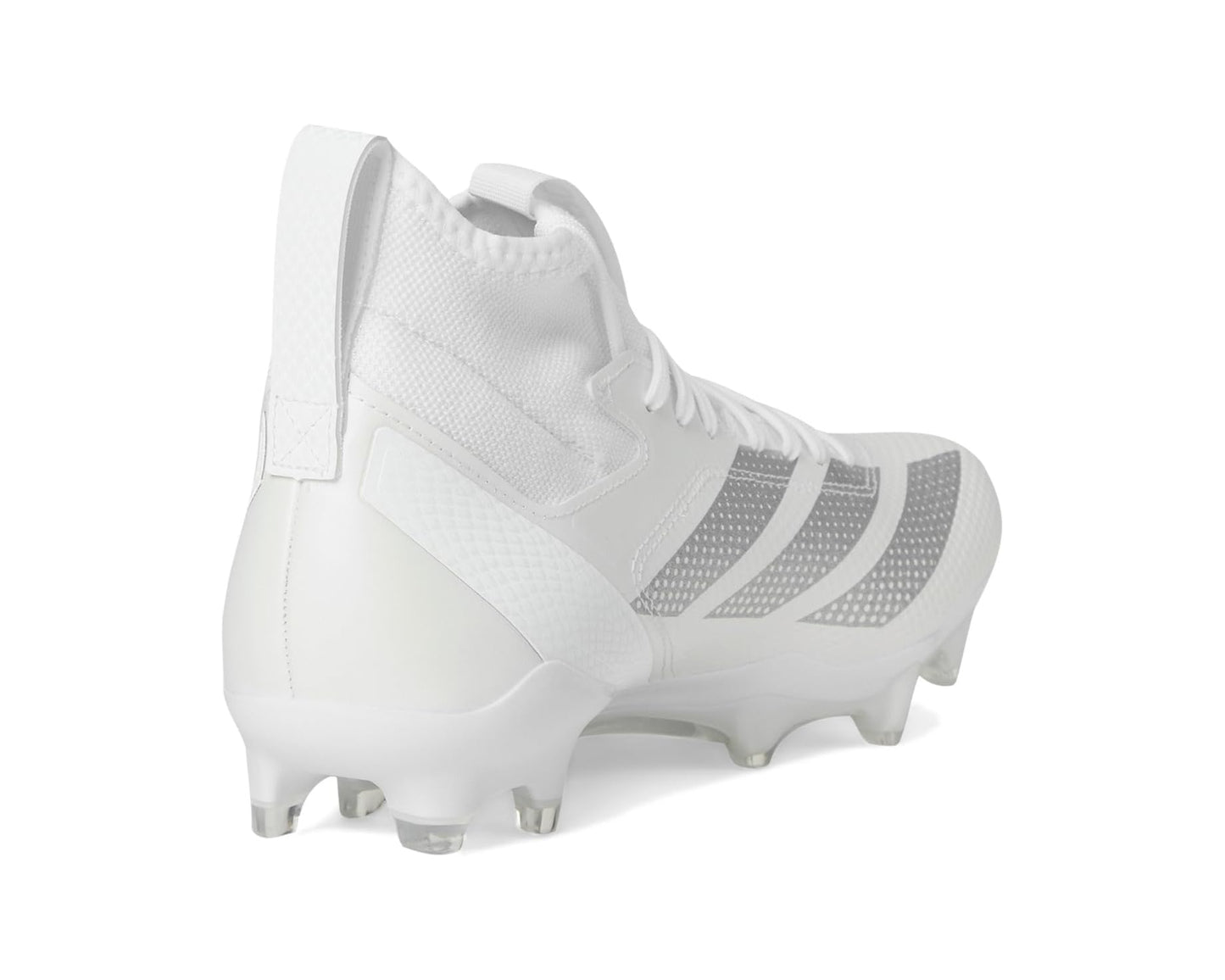 Unisex adidas adizero Impact Football Cleats White/Silver Metallic/White 1