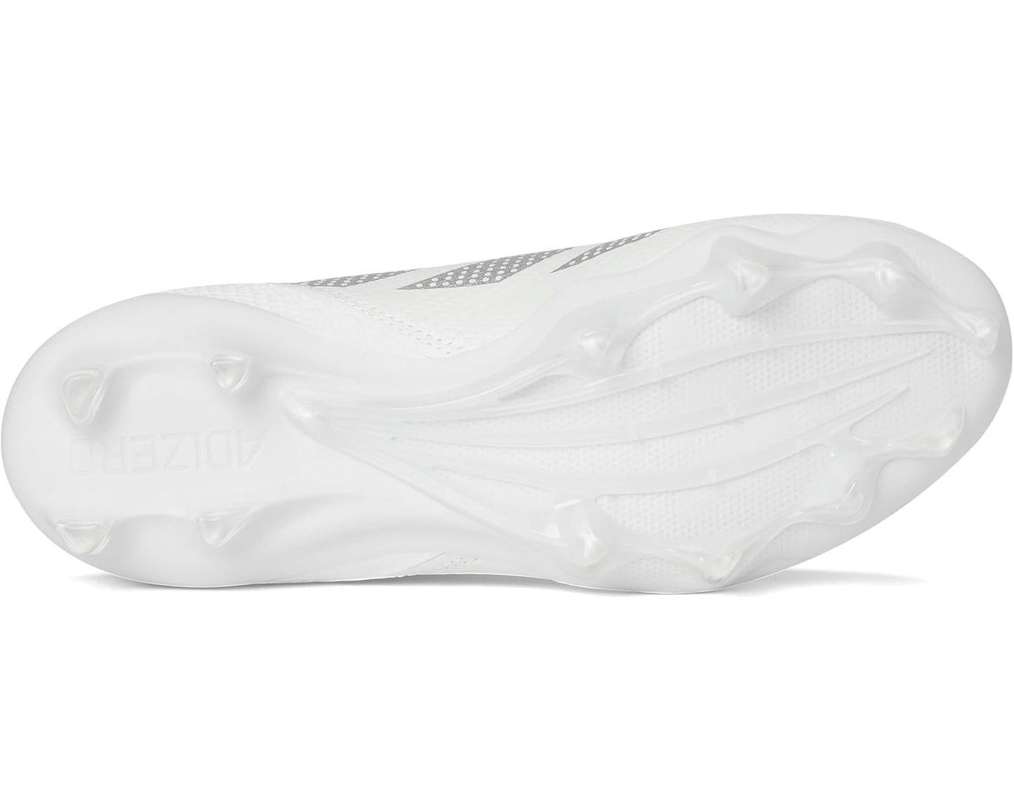 Unisex adidas adizero Impact Football Cleats White/Silver Metallic/White 1