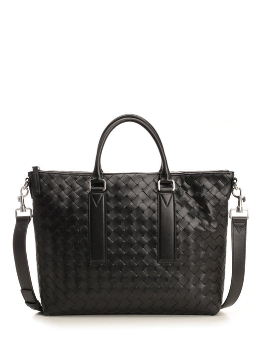 Bottega Veneta Men Soft Leather Business Bag