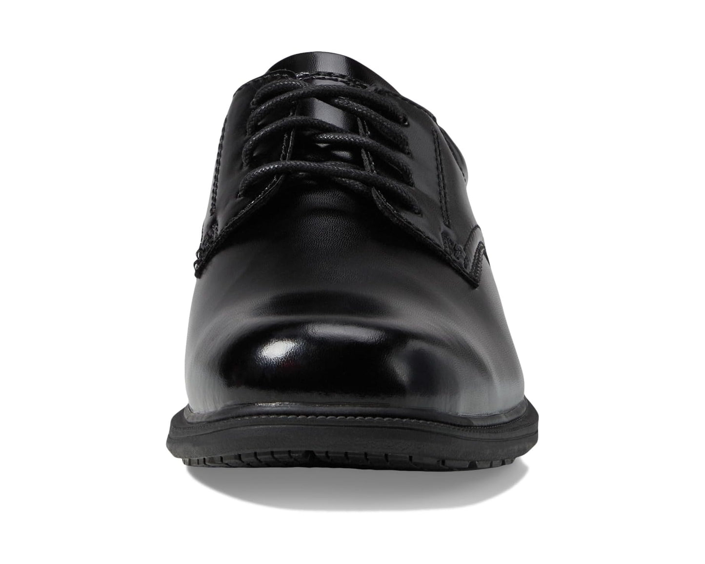 Men's Nunn Bush Baker Street Plain Toe Oxford with KORE Slip Resistant Walking Comfort Technology Black