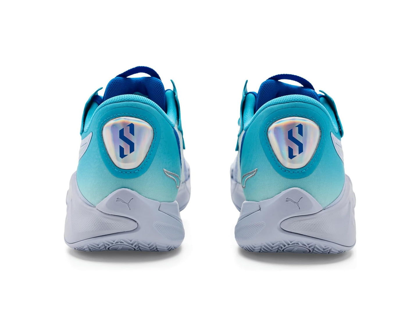 Men's PUMA Scoot Zeros II Crystal Basketball Shoes Peaceful Blue/Bright Aqua
