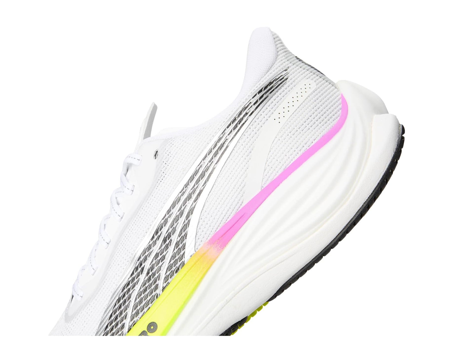 Men's PUMA Velocity Nitro 3 Running Shoes Puma White/Pure Magenta/Yellow Alert
