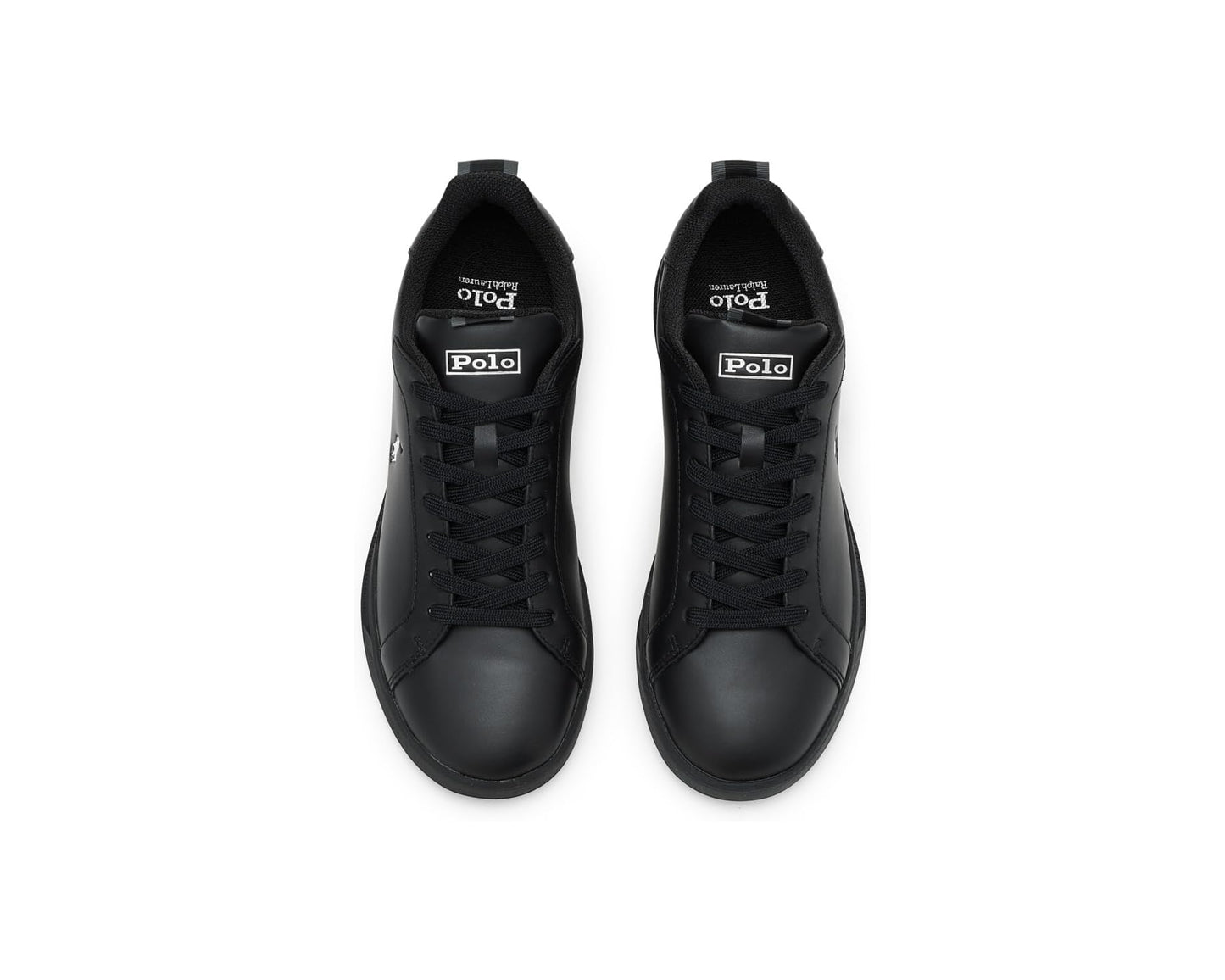 Men's Polo Ralph Lauren Heritage Court II Leather Sneaker Black/Silver