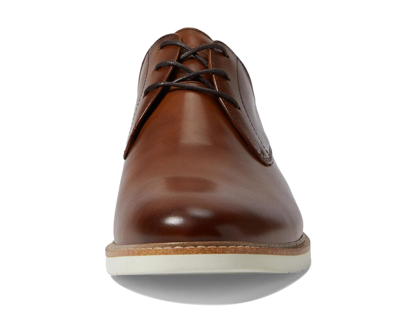 Men's Florsheim Highland Plain Toe Oxford Cognac Smooth/White Sole