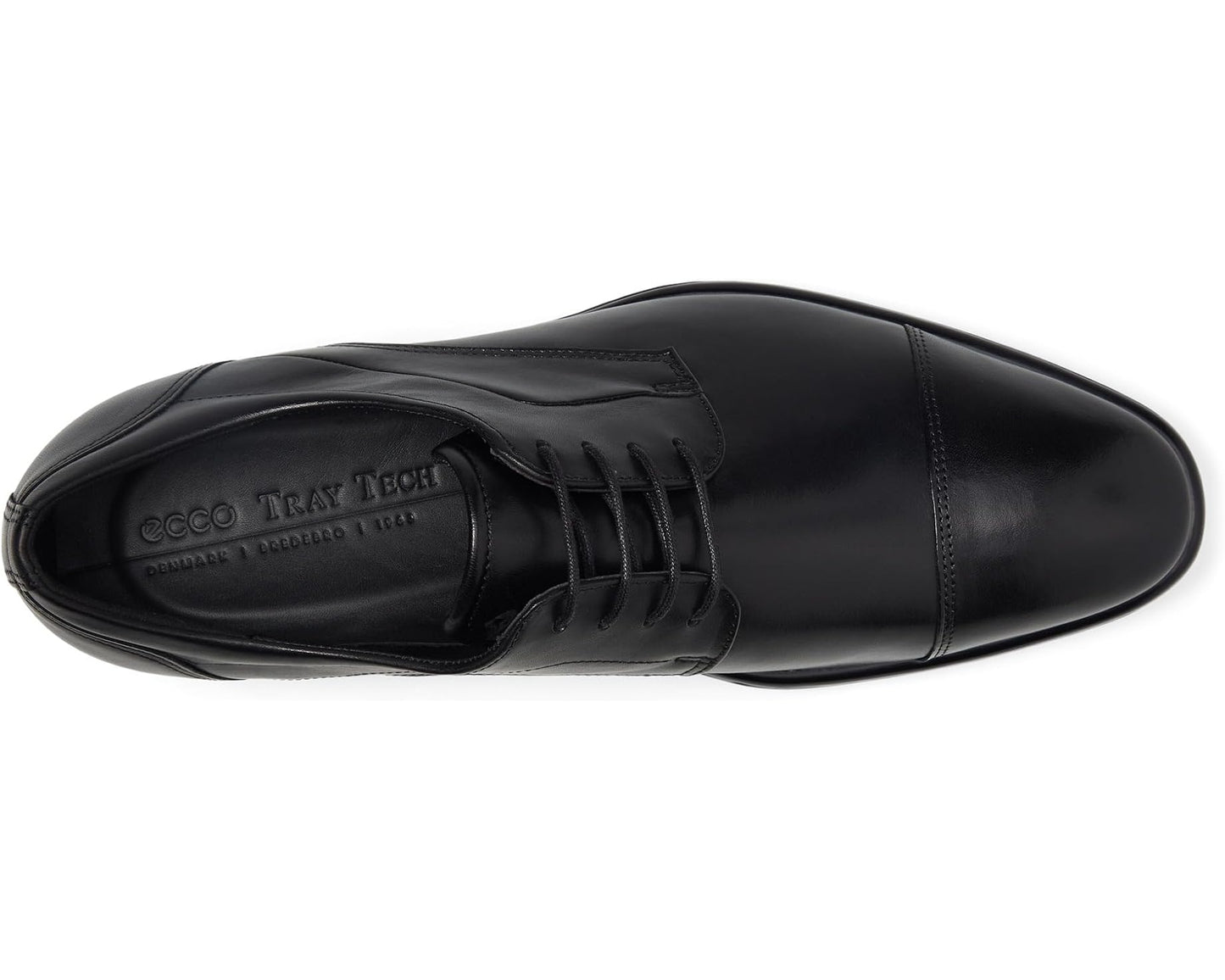 Men's ECCO Citytray Cap Toe Tie Black