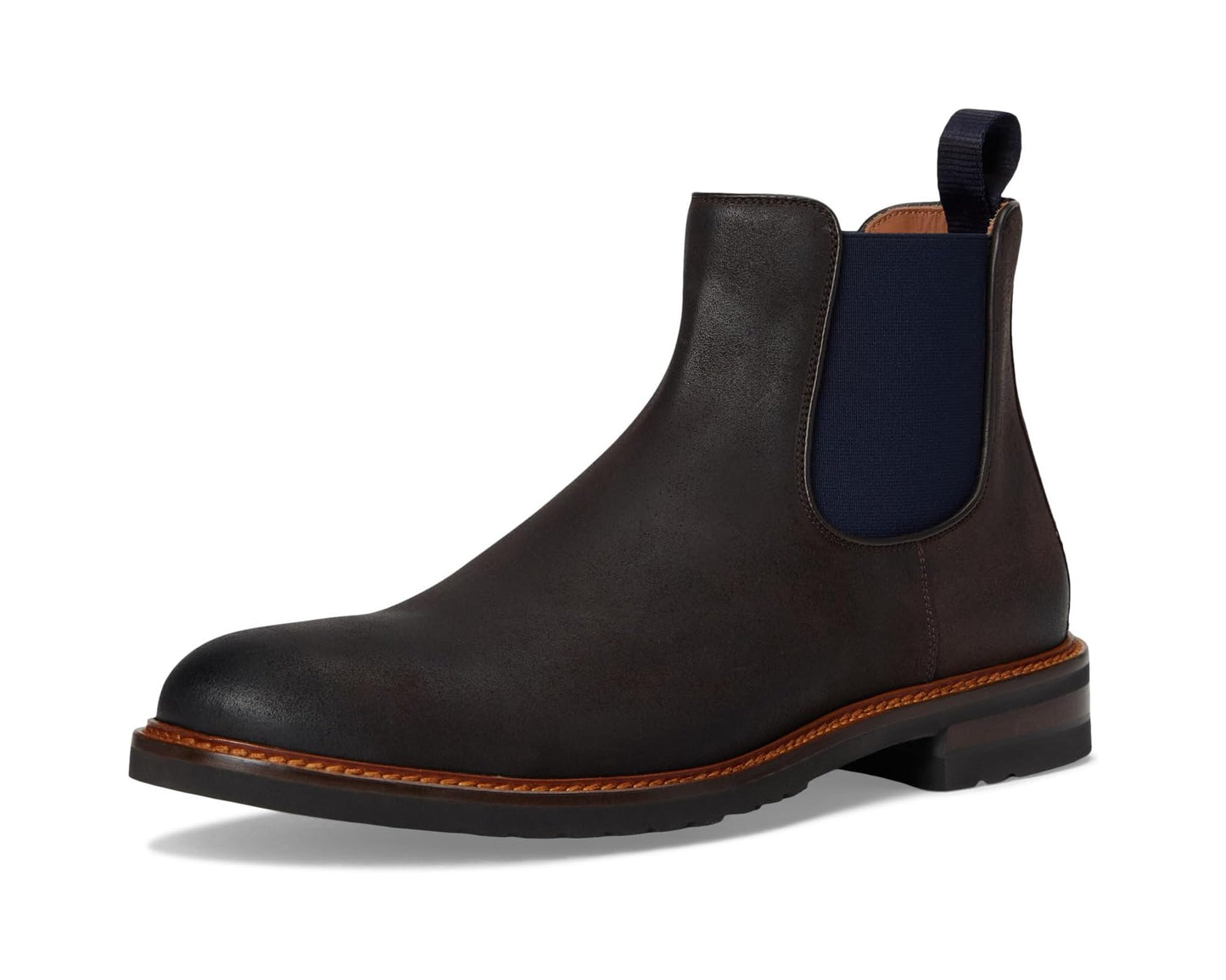 Men's Johnston & Murphy Collection Hartford Chelsea Boots Dark Brown Waxed English Suede