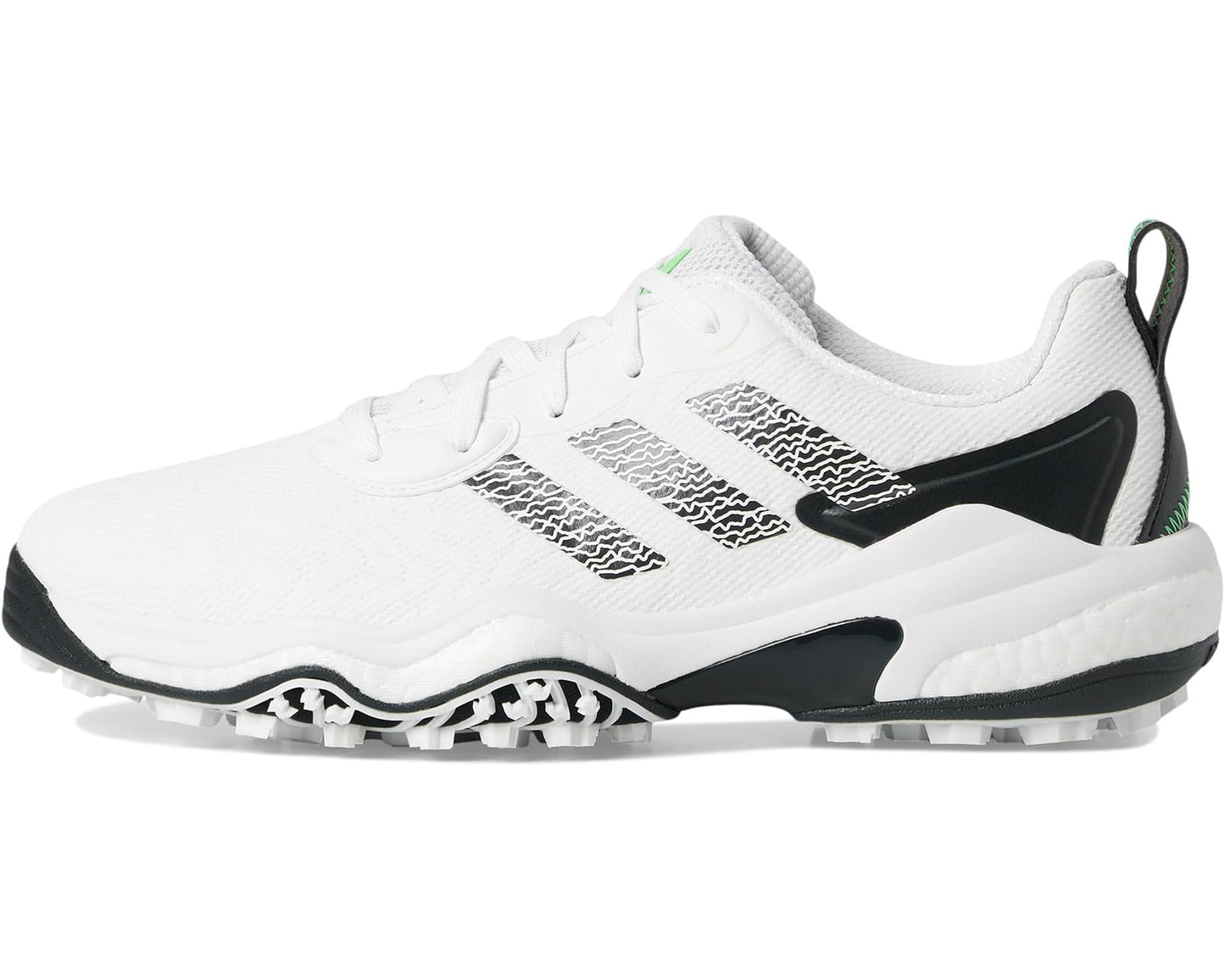 Men's adidas Golf Codechaos 25 Spikeless Golf Shoes Footwear White/Aurora Ivory/Lime Burst