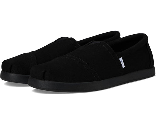 Men's TOMS Alpargata Forward Espadrille Black/Black Recycled Cotton Canvas