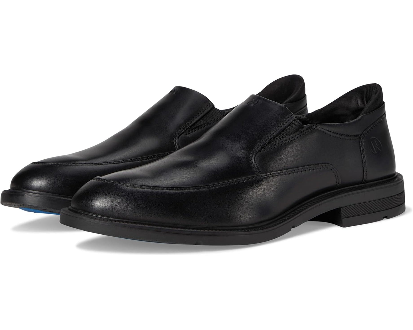 Men's Nunn Bush Kore Ez Icon Moccasin Toe Slip-On Easy-On Easy-Off Dress Casual Shoe Loafer Black