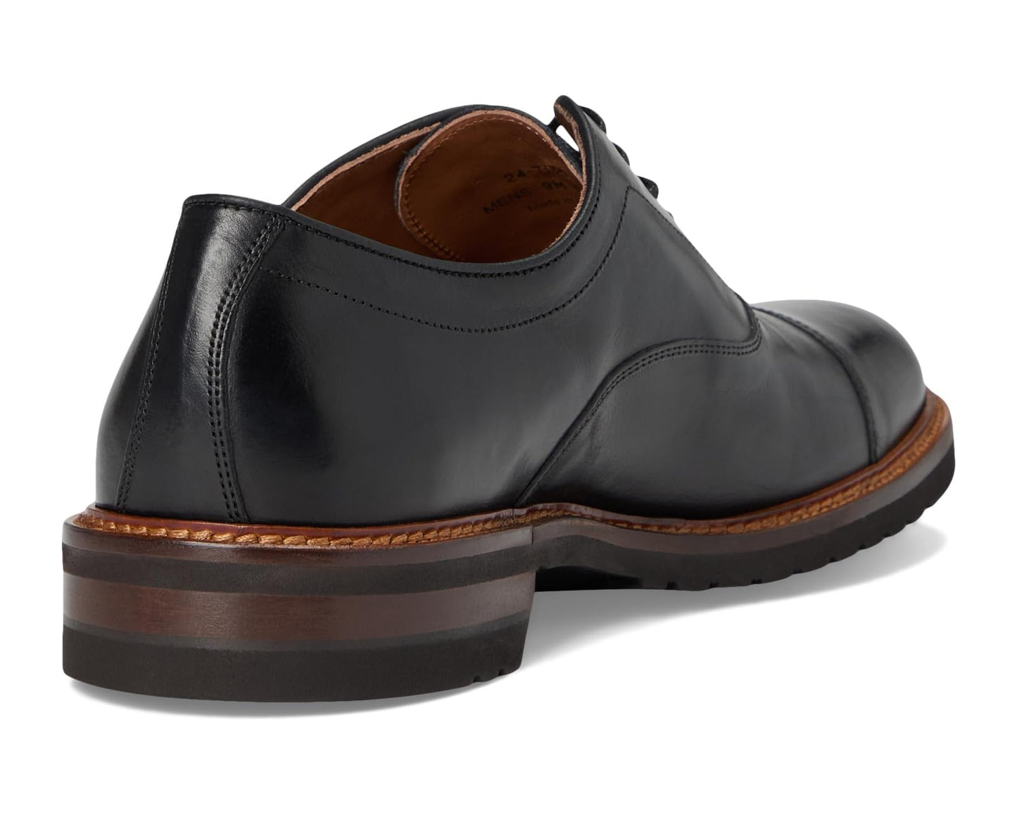 Men's Johnston & Murphy Collection Hartford Cap Toe Black Italian Calfskin