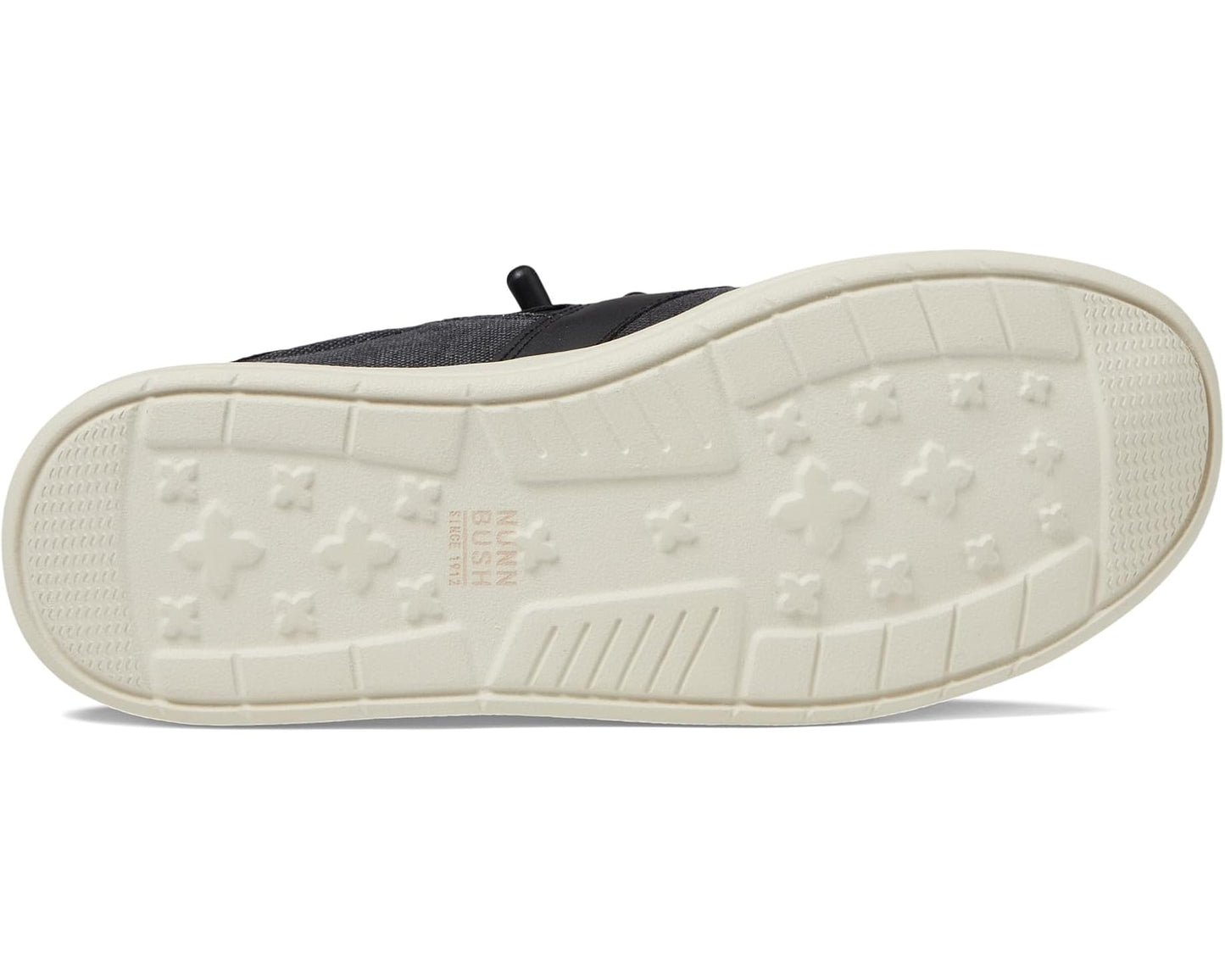 Men's Nunn Bush Brewski Moc Toe Slip-on with Elastic Bungee Black