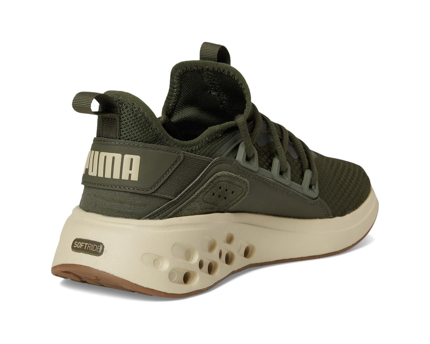 Men's PUMA Softride Frequence Shoes Dark Olive/Toasted Almond