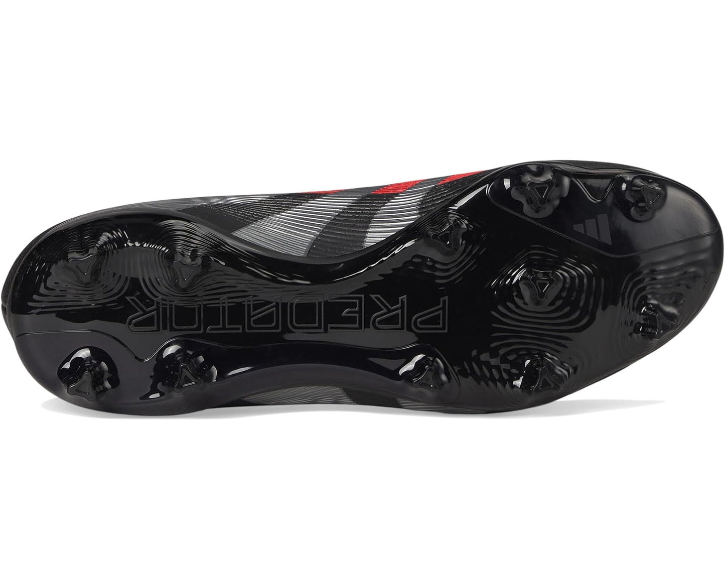 Unisex adidas Predator League Laceless Firm Ground Soccer Cleats Black/Grey/Lucid Red