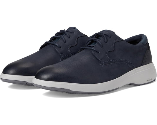 Men's Rockport Noah Plain Toe Dark Blue Leather