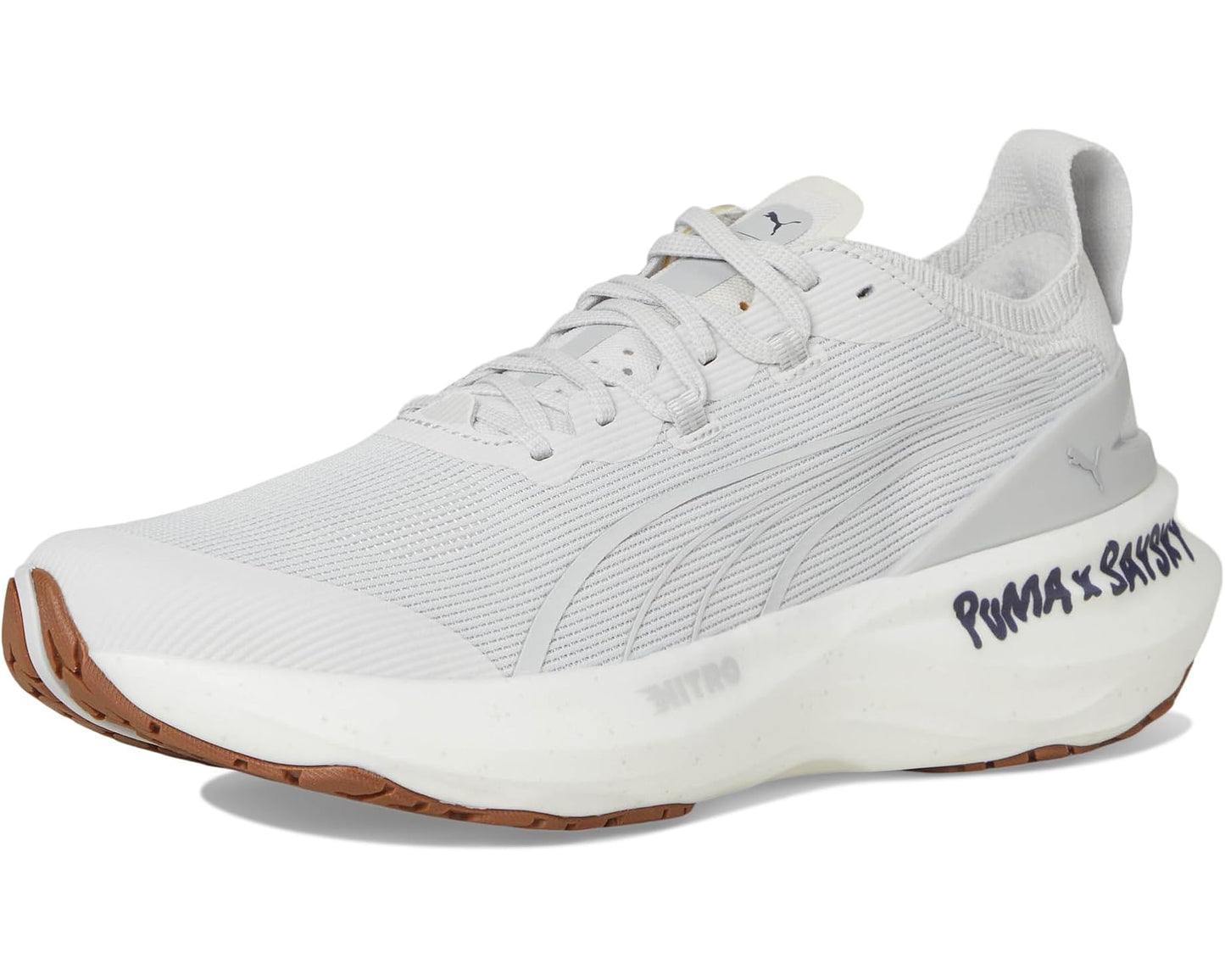 Men's PUMA Foreverrun Nitro 2 Saysky Running Shoes Feather Gray/Flat Light Gray