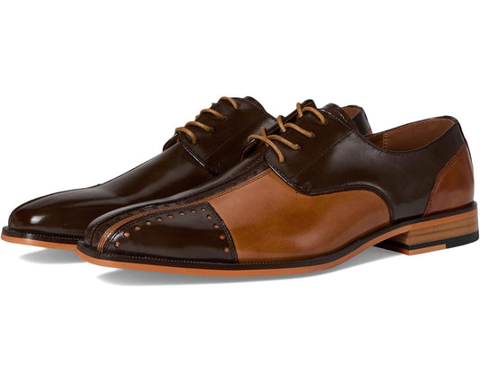 Men's Stacy Adams Palmento Cap Toe Oxford Brown Multi