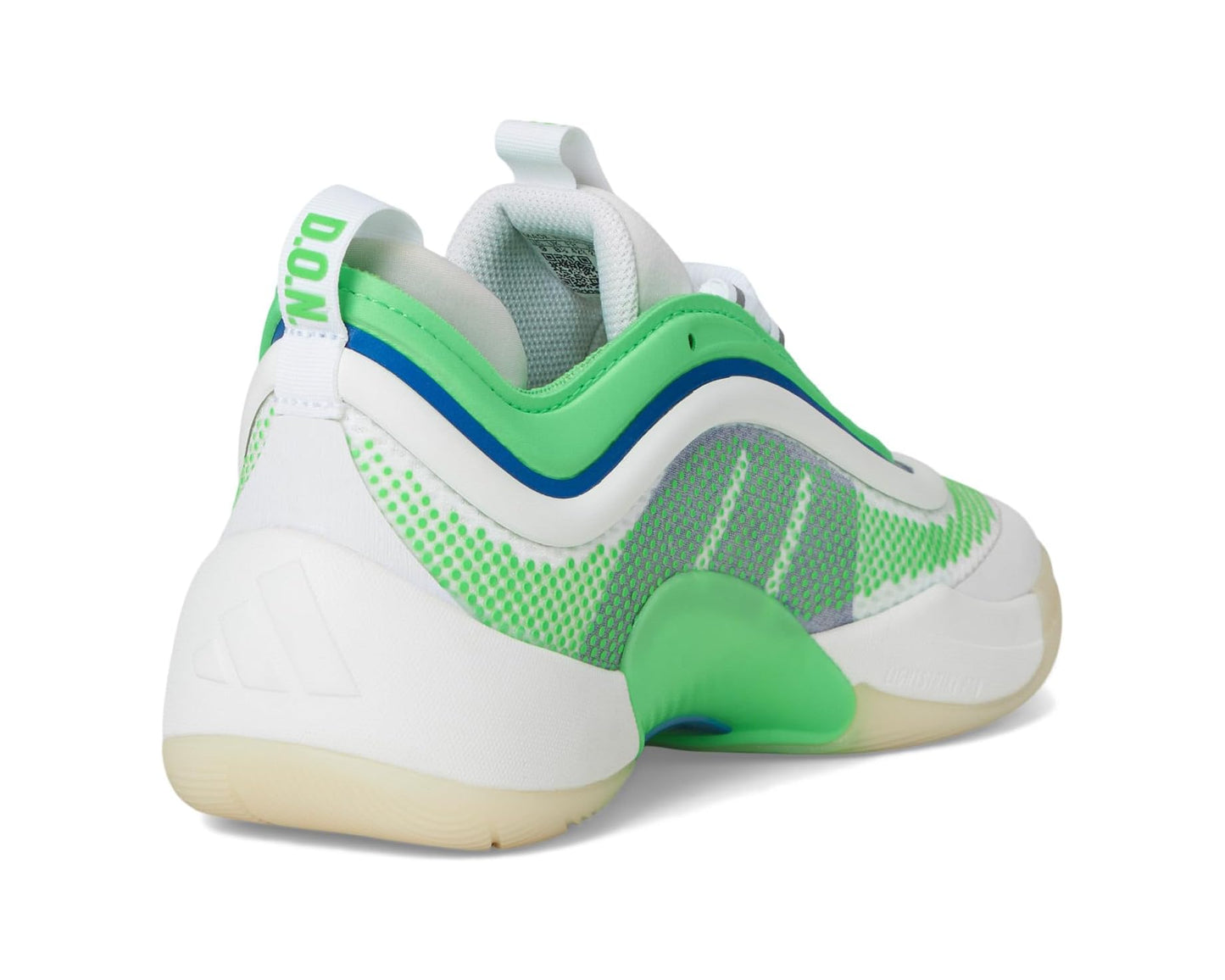 Unisex adidas D.O.N. Issue 6 Basketball Shoes White/Screaming Green/Lucid Blue