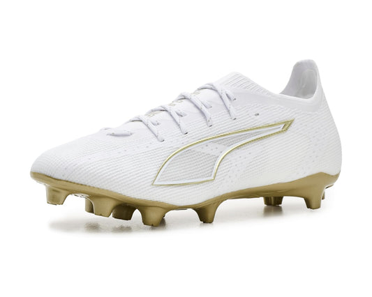 Men's PUMA Ultra 6 Pro Firm, Artificial Ground Soccer Cleats White/Metallic Gold/Black