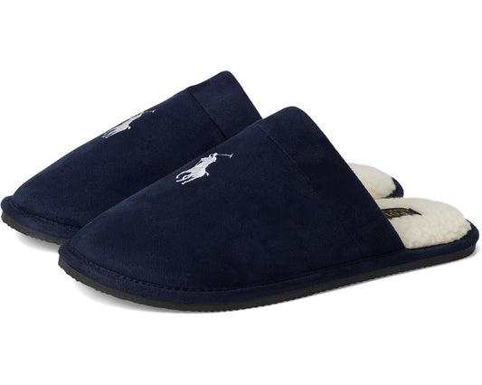 Men's Polo Ralph Lauren Klarence Scuff Slipper Navy/Red 1
