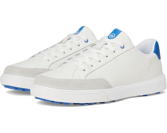 Men's Peter Millar Drift Leather Hybrid Course Shoes White/Mako Blue