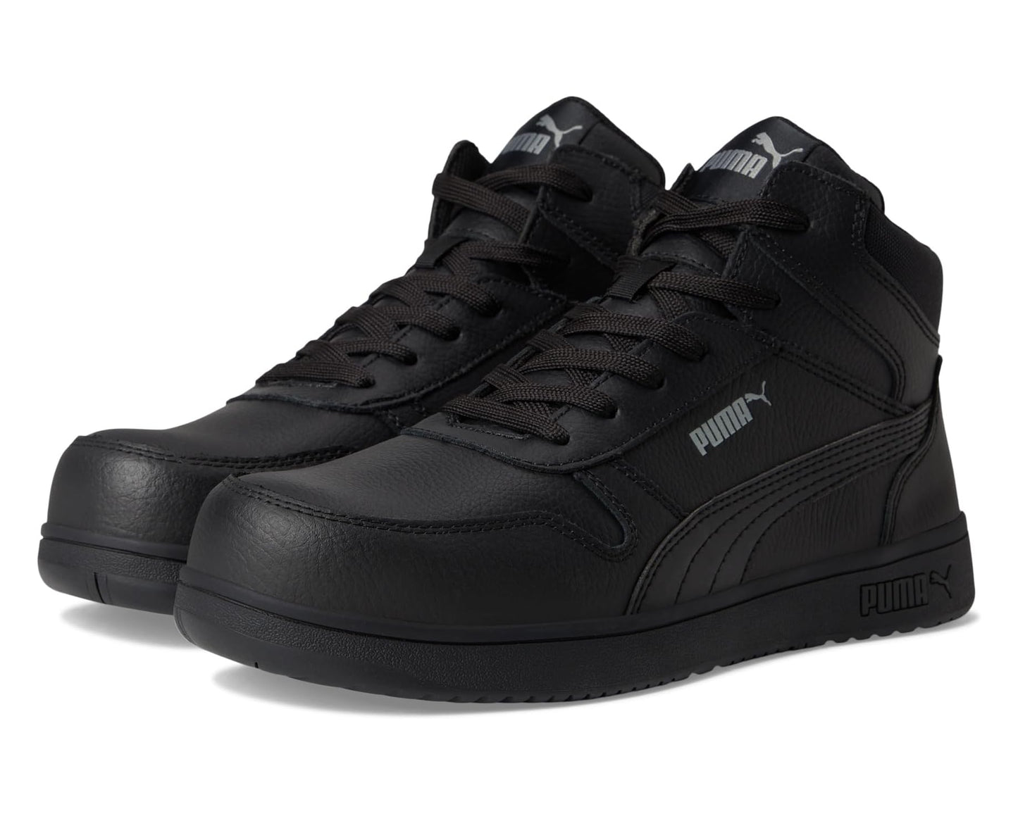 Men's PUMA Safety Frontcourt Leather Mid ASTM EH Black