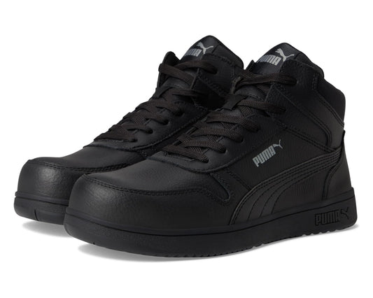 Men's PUMA Safety Frontcourt Leather Mid ASTM EH Black