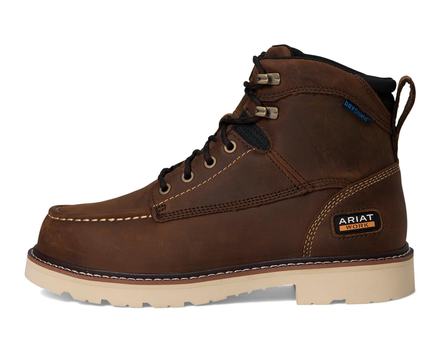 Men's Ariat Rebar Lift 6 Waterproof Work Boots Distressed Brown