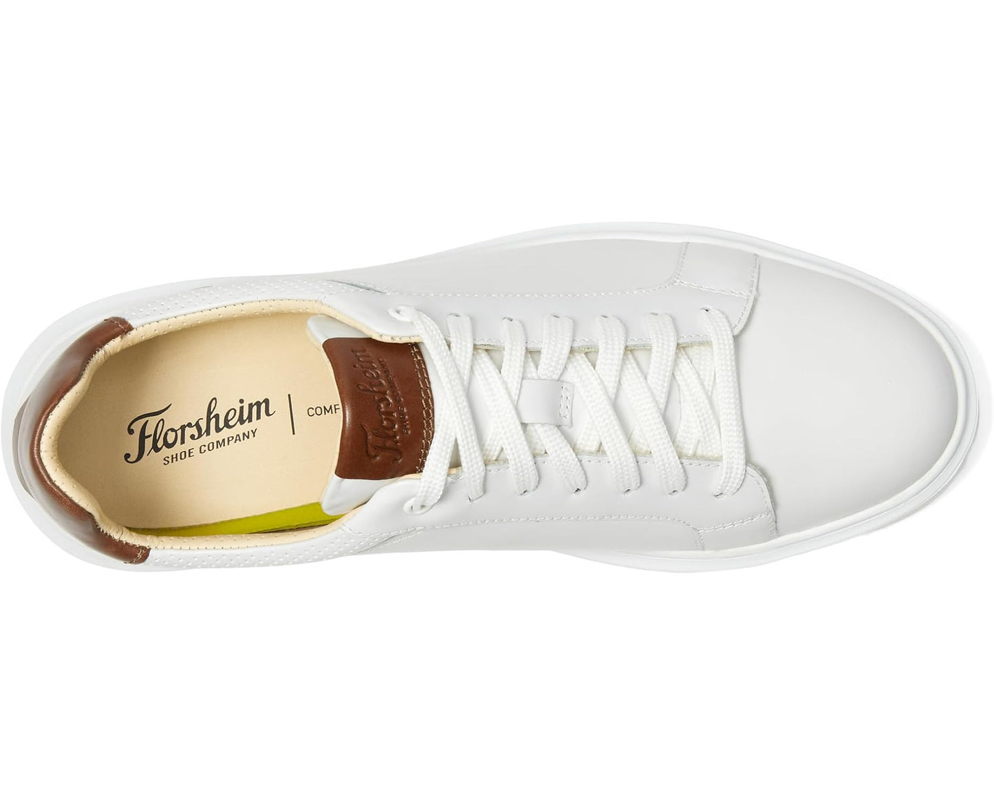 Men's Florsheim Social Lace To Toe Sneakers White