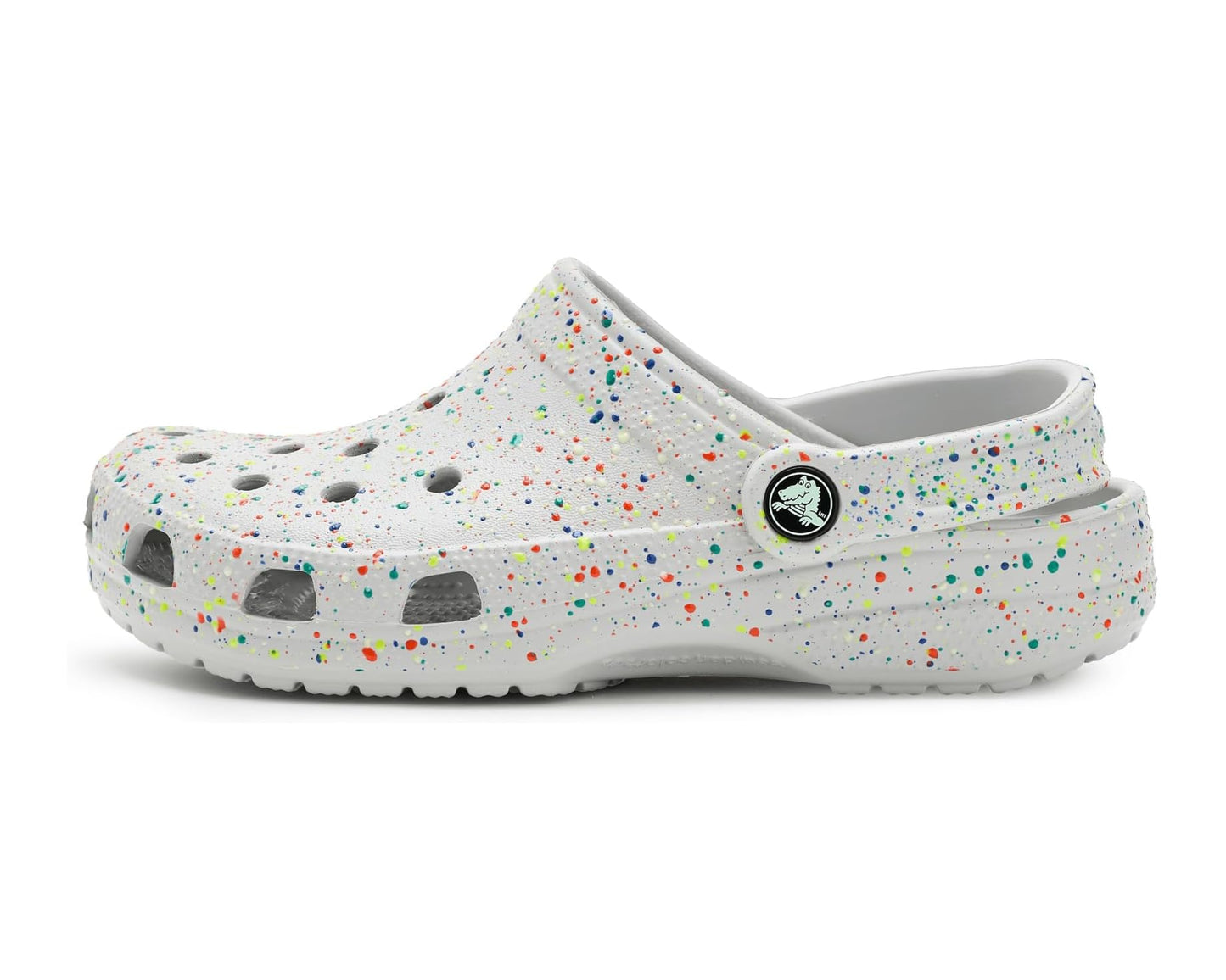Unisex Crocs Kids Classic Clogs with Patterns and Graphics Atmosphere/Multi Glow