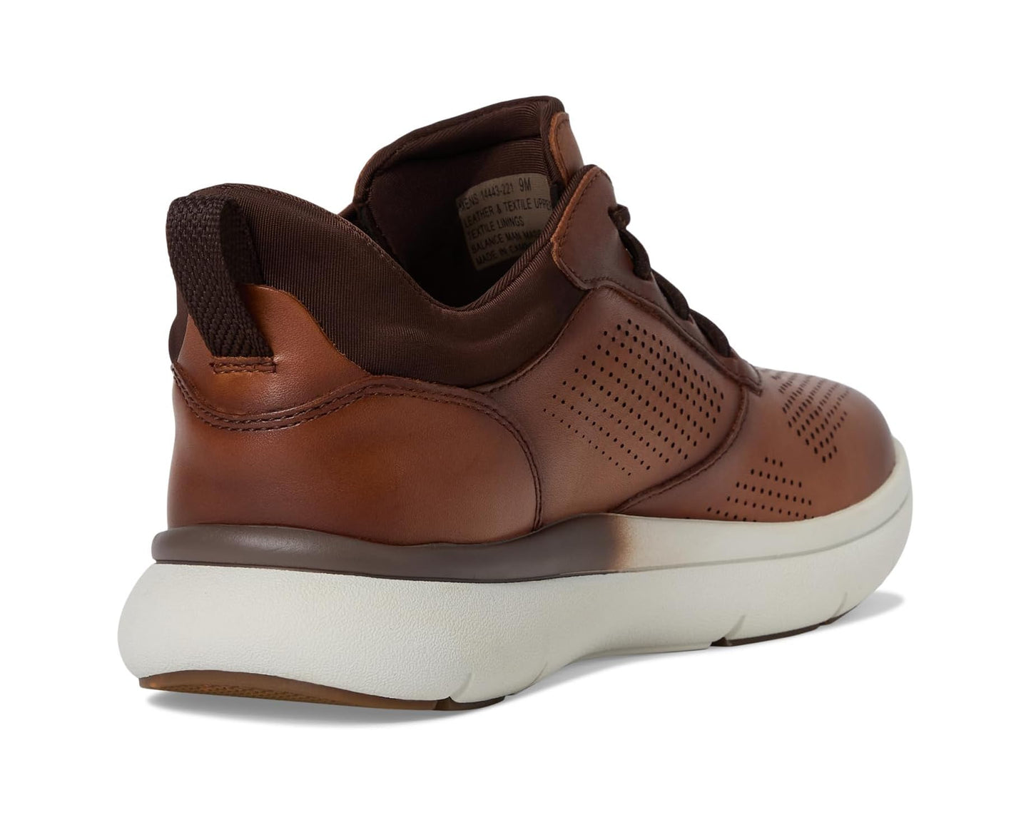 Men's Florsheim Fleet Perf Toe Elastic Lace Sneakers Cognac