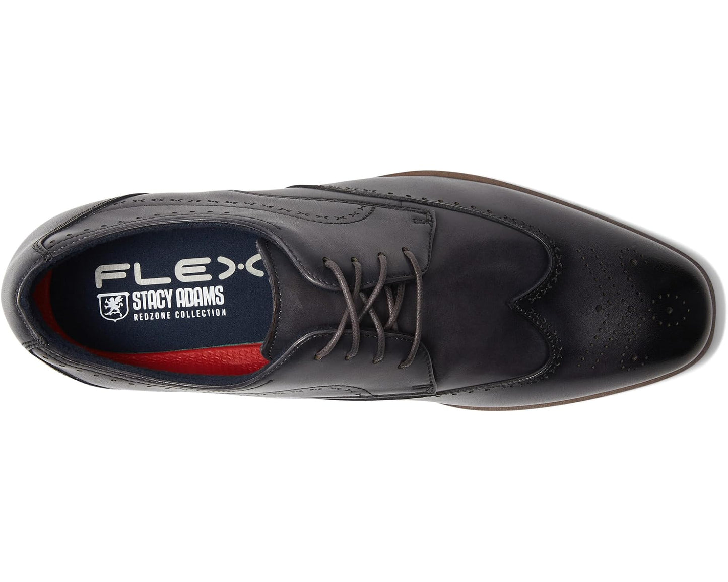 Men's Stacy Adams Brayden Wing Tip Lace-Up Gray