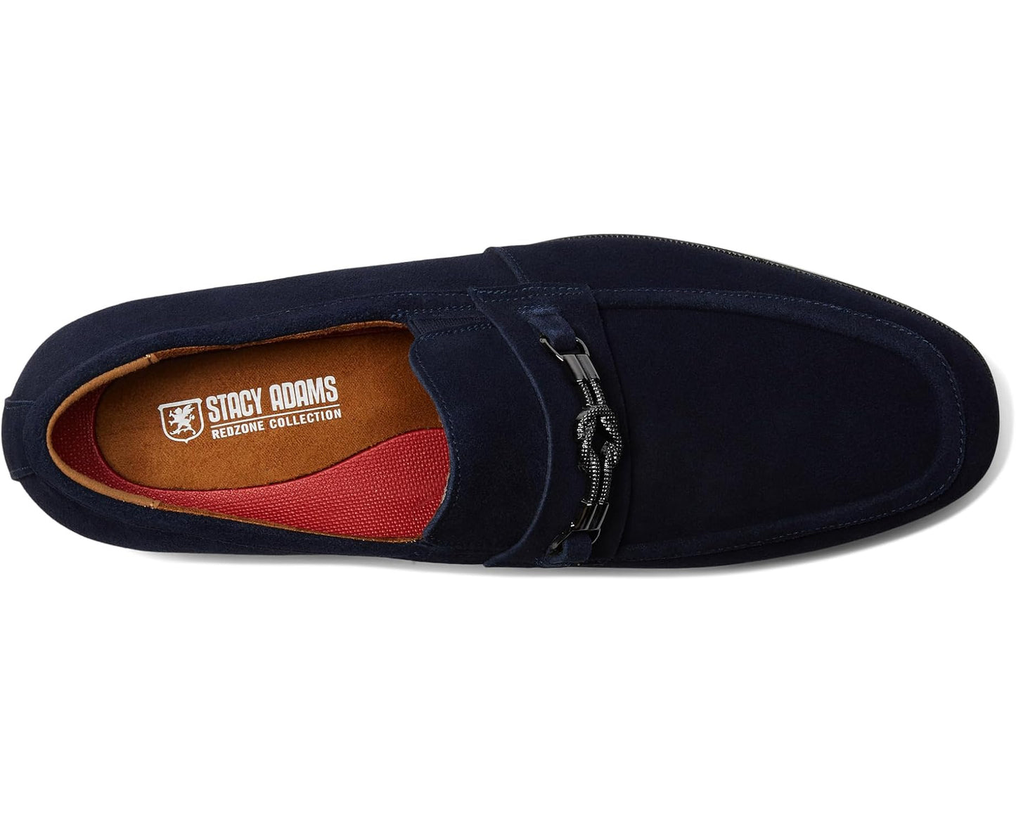 Men's Stacy Adams Ravelle Moc Toe Bit Slip-On Navy Suede