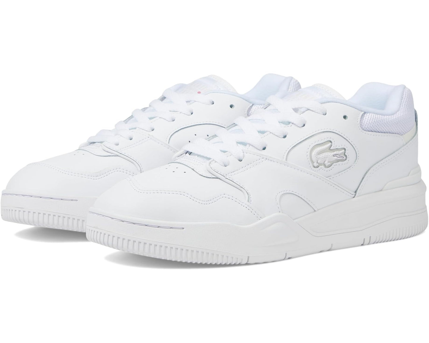 Men's Lacoste Lineshot Leather Sneakers White/White