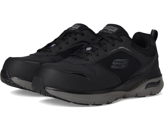Men's SKECHERS Work Arch Fit SR Comp Toe Black/Charcoal