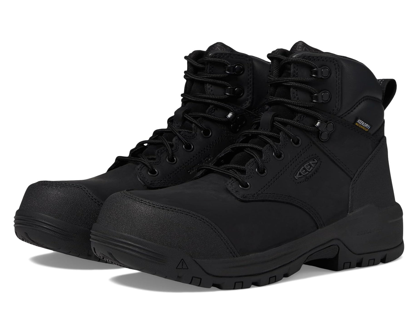 Men's KEEN Utility Evanston 6 Composite Toe Waterproof Black/Black