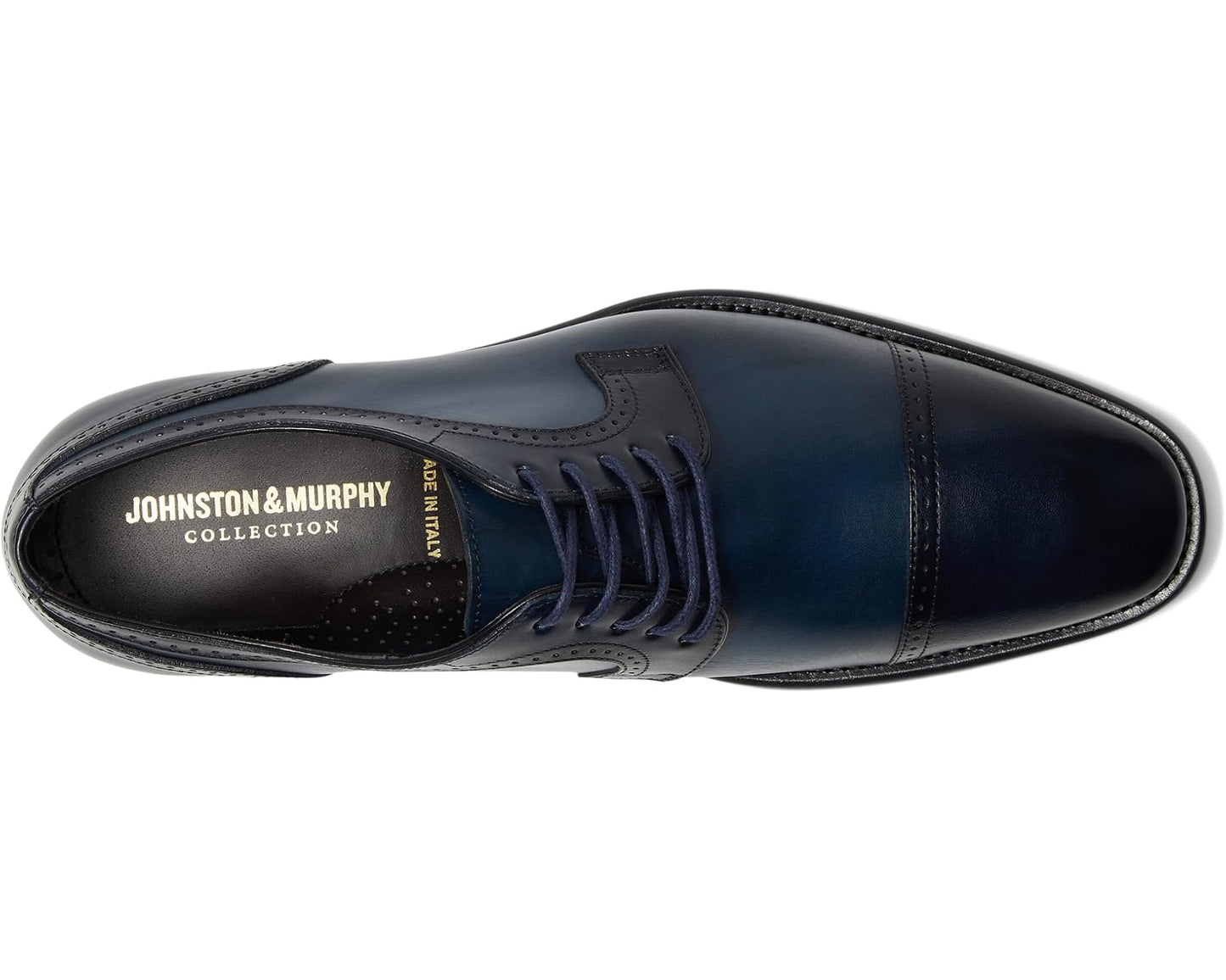 Men's Johnston & Murphy Collection Cormac Cap Toe Navy Italian Calfskin