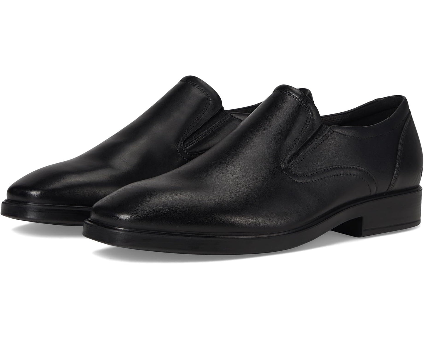 Men's ECCO Milan Plain Toe Slip On Loafers Black