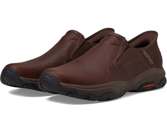 Men's SKECHERS Craster Lanigan Hands Free Slip-Ins Red Brown
