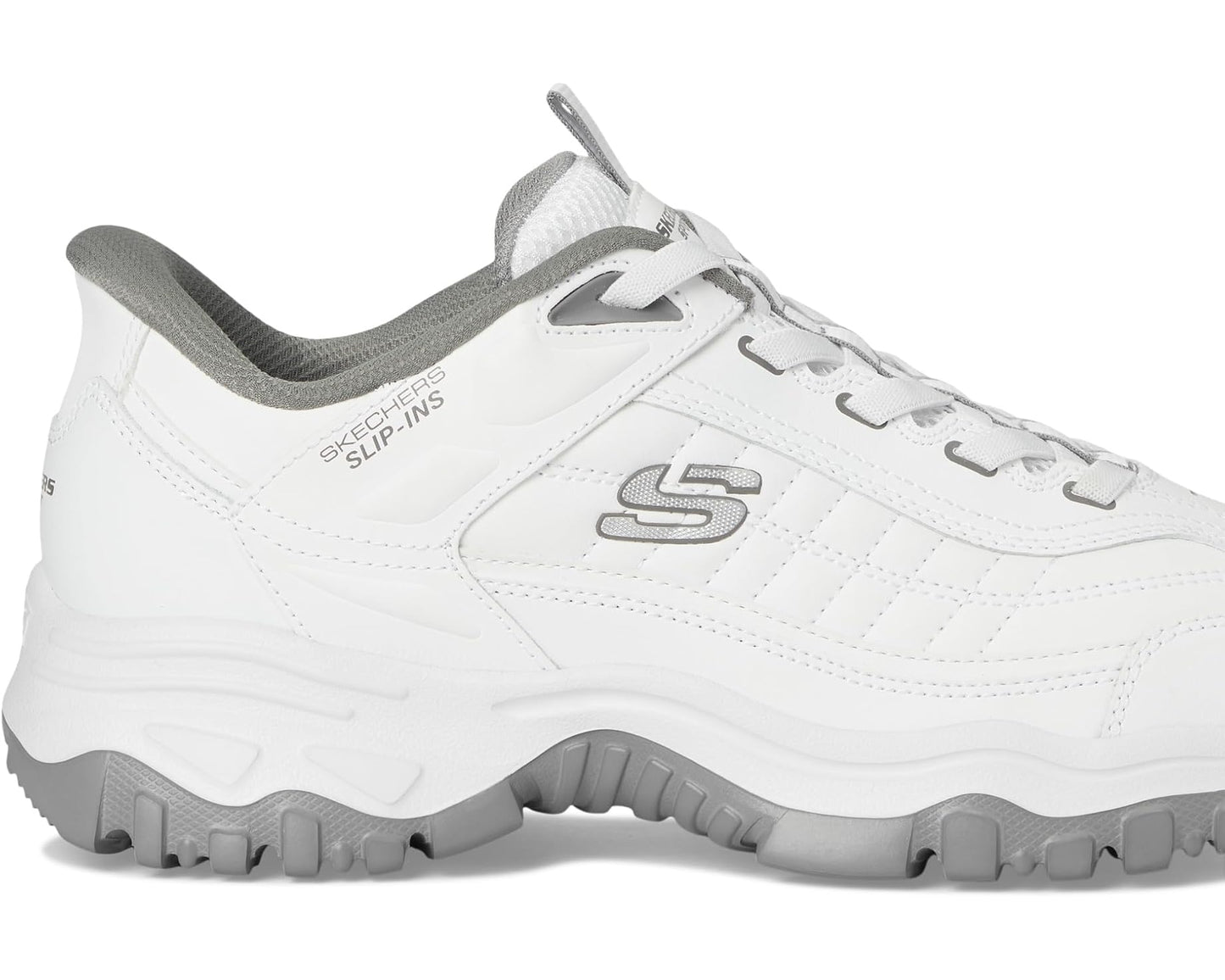 Men's SKECHERS Afterburn E'Lite Grill Corporal Hands Free Slip-In White/Gray