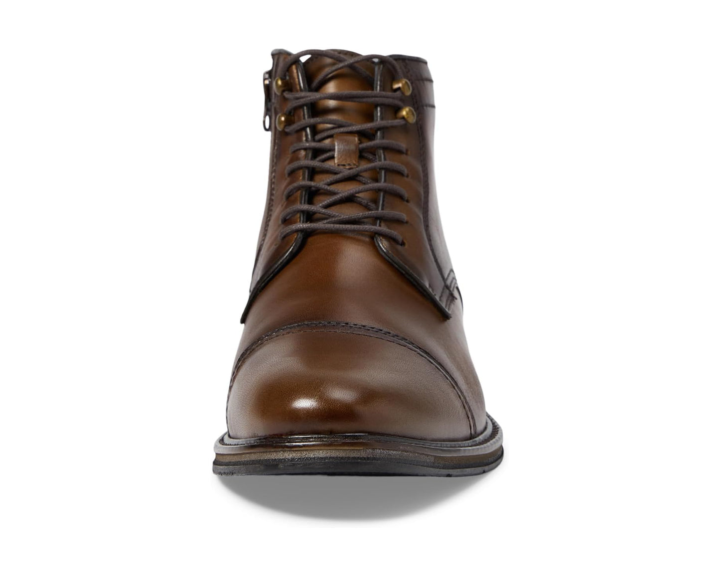 Men's Johnston & Murphy XC Flex Raleigh Cap Toe Zip Dark Tan Full Grain