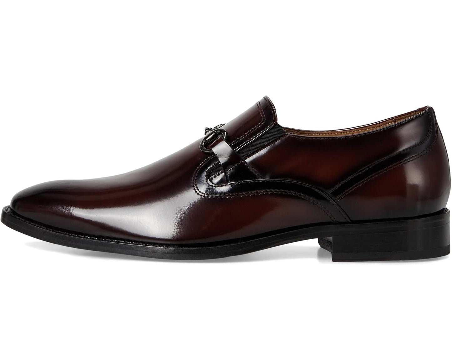 Men's Johnston & Murphy Richland Plain Toe Bit Loafers Burgundy Brush-Off Leather