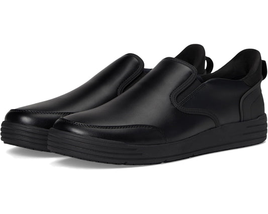 Men's Nunn Bush KORE CITY Work EZ Slip-Resistant Slip-On Athletic Inspired Hands Free Loafers Black