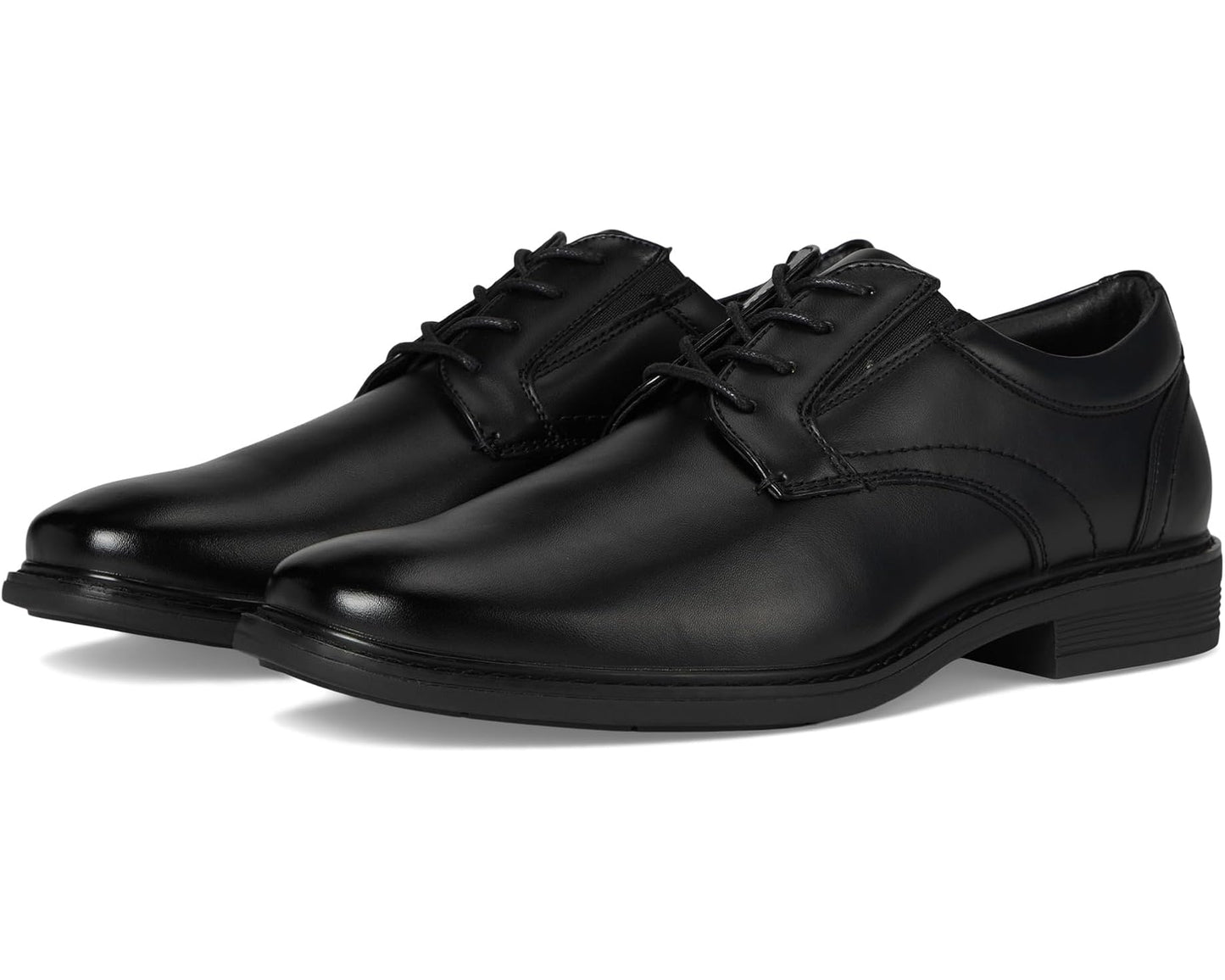 Men's Nunn Bush Jarvis Plain Toe Oxford Dress Casual Business Formal Lace Up Black