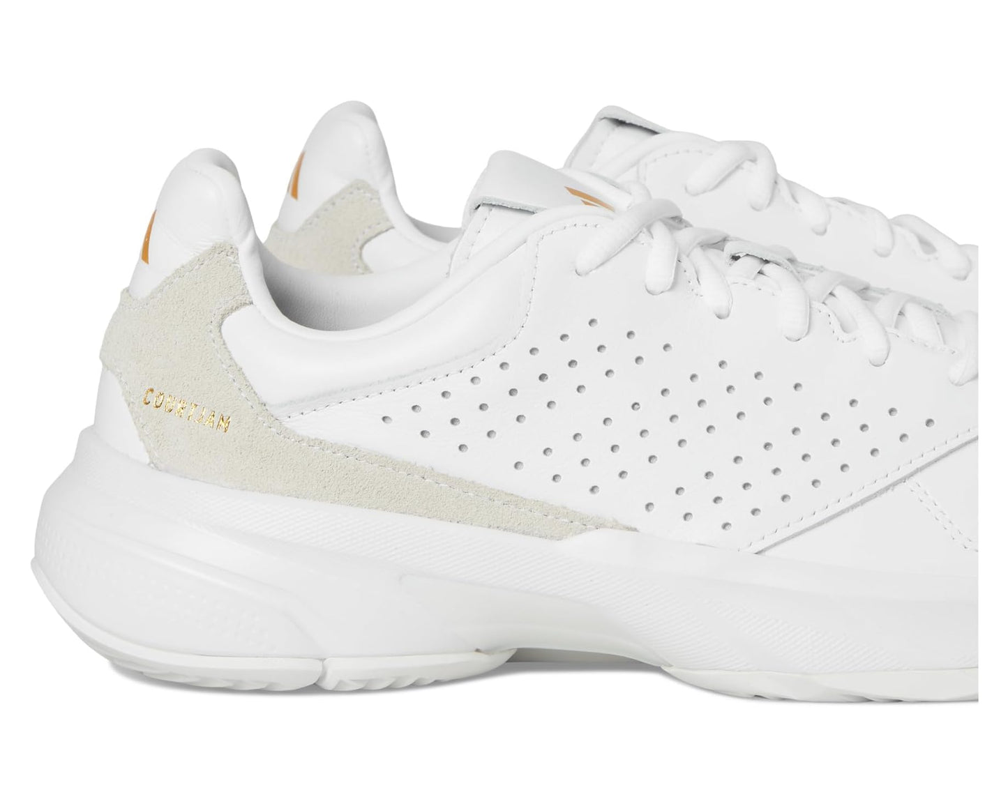 Unisex adidas Courtjam Control 3 Tennis Shoe White/White/White