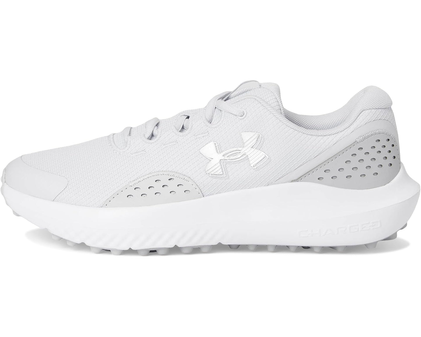 Men's Under Armour Surge Golf Cleats Halo Gray/Halo Gray/Metallic Silver